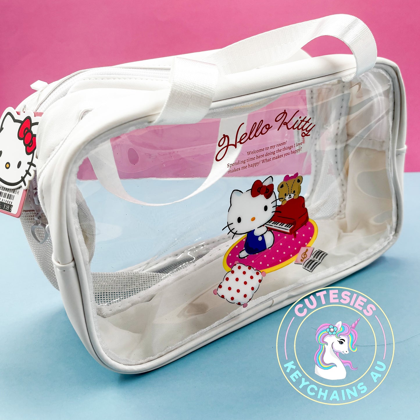 Cute Duo Make up or Travel Bag - Hello Kitty Duo compartments Travel organiser, large make up bag, cosmetic bag, makeup case