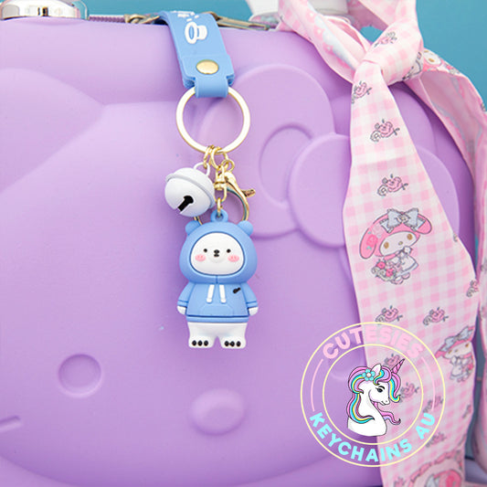 Cute Polar Bear Keychain - Cute Bear Keychain, Polar Bear Lover, Gift for child, gift for mum, keychain Australia,