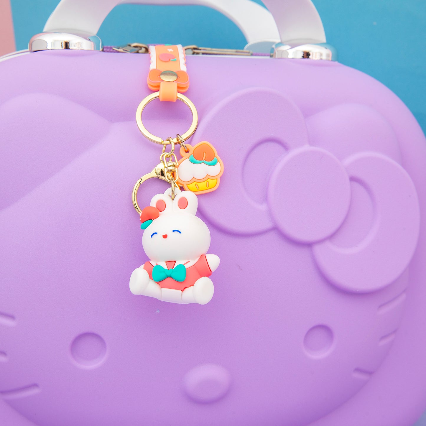 Cute Rabbit Keychain - bunny keychain, 3d Keychain, KeyChain for Women, KeyChain for kids, Gifts for girl keychain, kawaii keychain,