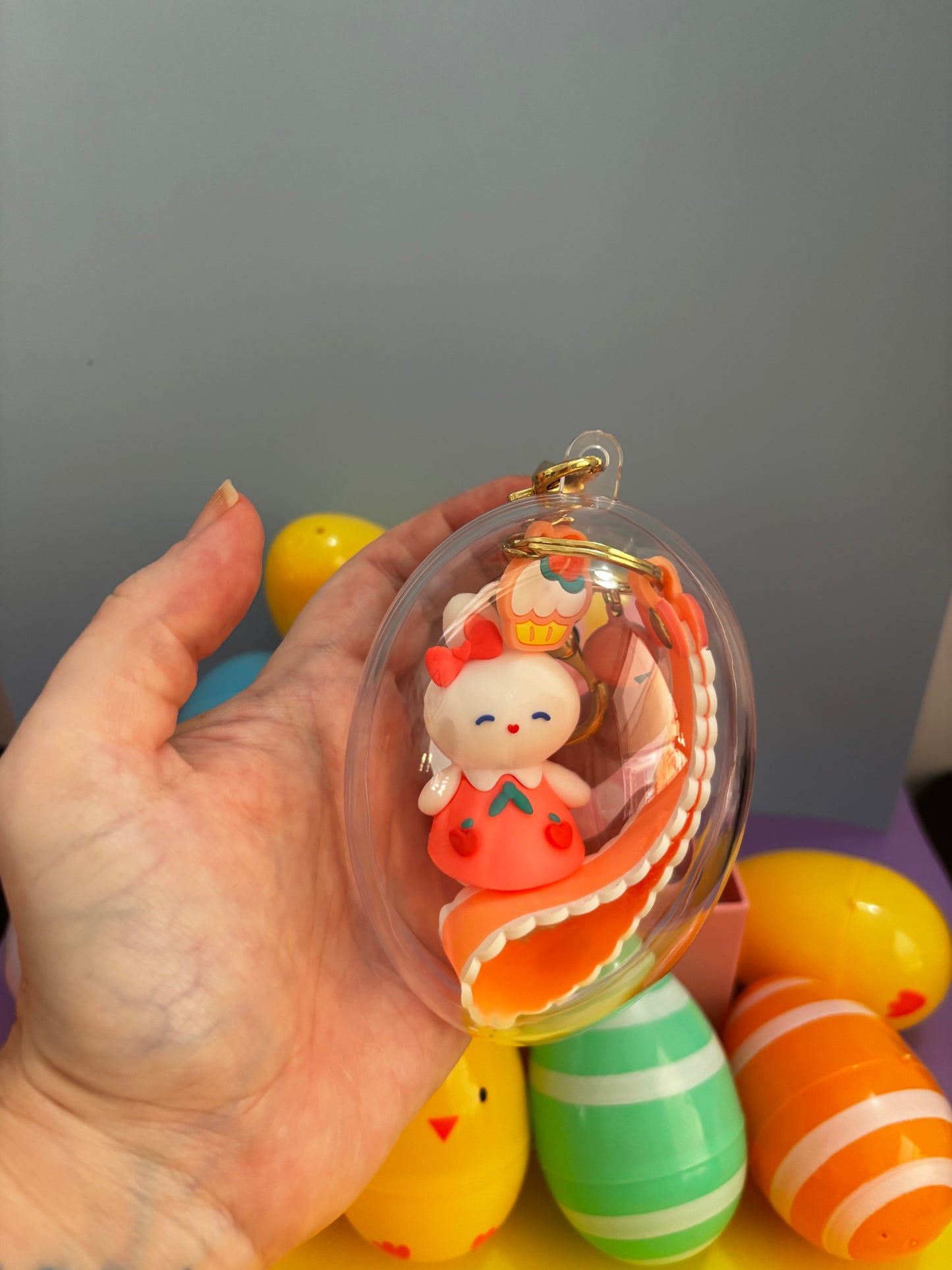 Cute Rabbit Keychain - bunny keychain, 3d Keychain, KeyChain for Women, KeyChain for kids, Gifts for girl keychain, kawaii keychain,