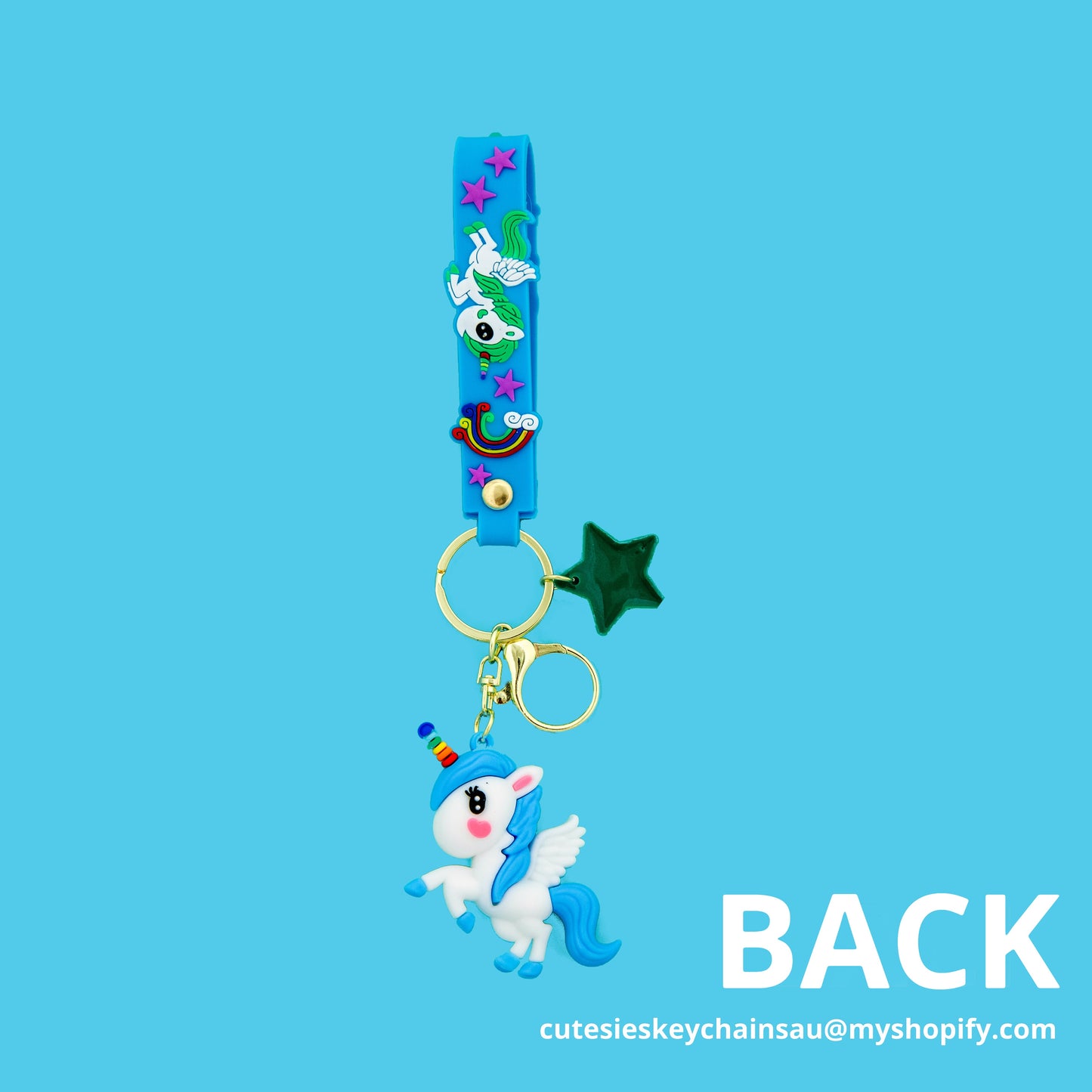 Cute Blue Unicorn Keychain, Key Chain for Women, Key Chain for kids, Gifts for girl keychain, kawaii keychain, cute keychain Australia