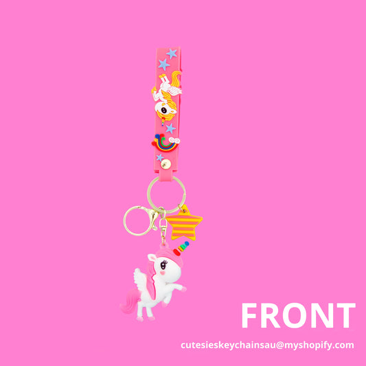 Cute Pink Unicorn Star Keychain, Key Chain for Women, Key Chain for kids, Gifts for girl keychain, kawaii keychain, cute keychain Australia