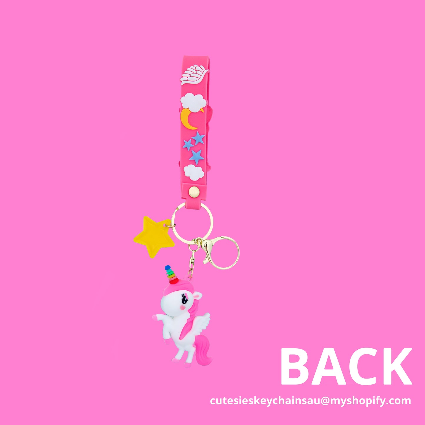 Cute Pink Unicorn Star Keychain, Key Chain for Women, Key Chain for kids, Gifts for girl keychain, kawaii keychain, cute keychain Australia