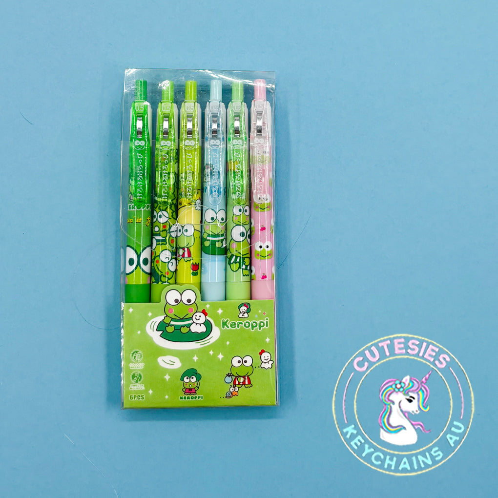 Cute Kawaii Frog Pen set - Kawaii Pen Set, Cute Frog Stationery, Frog Pens, Kawaii Lovers pens