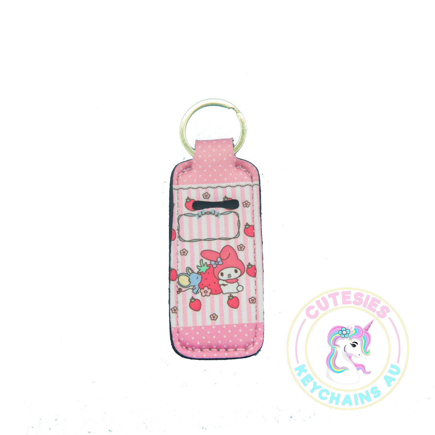Cute Lip Gloss Pouch Keychain no.3 - lip gloss holder keychain, sanrio chapstick holder, kawaii lip balm case, cute keychain accessories,