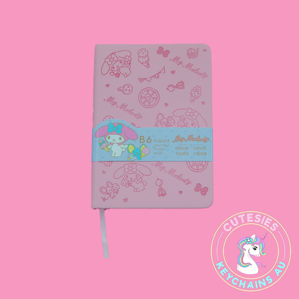 Cute B6 Notebook - Sanrio character book, journal, memo pad, my melody memo pad, mothers day gift