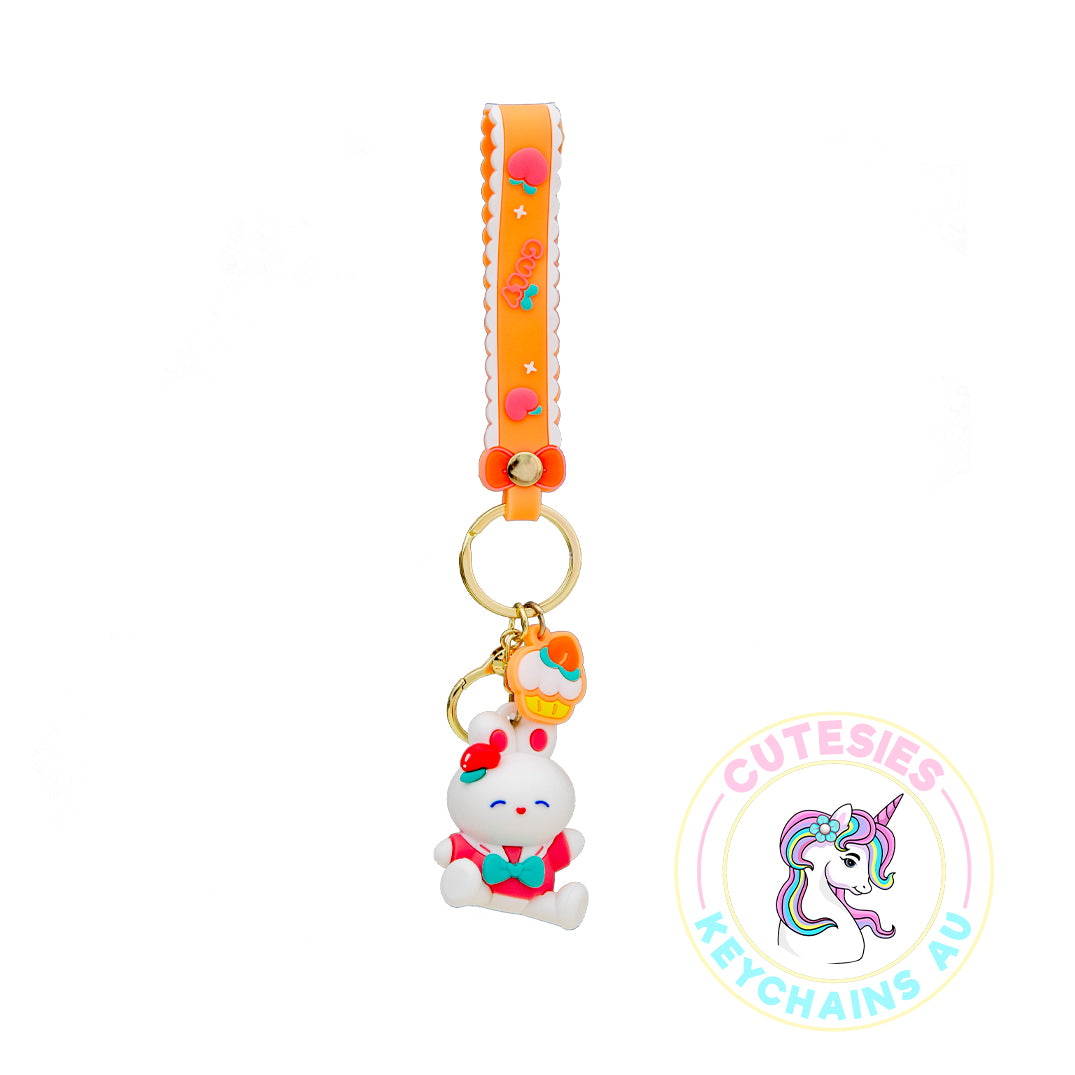 Cute Rabbit Keychain - bunny keychain, 3d Keychain, KeyChain for Women, KeyChain for kids, Gifts for girl keychain, kawaii keychain,