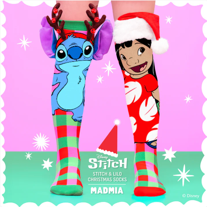 Madmia Lilo & Stitch socks (red)- NEW