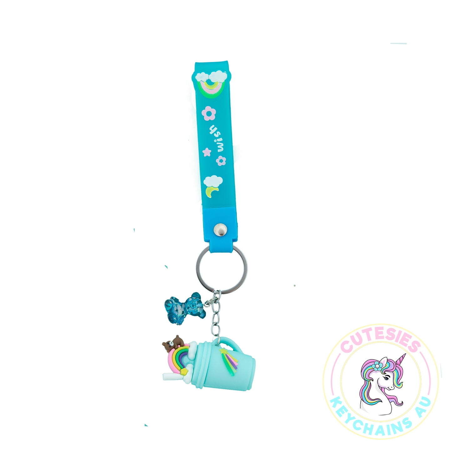 Cute Boba Bear Keychain, Key Chain for Women, Key Chain for kids, Gifts for girl keychain, kawaii keychain, cute keychain Australia