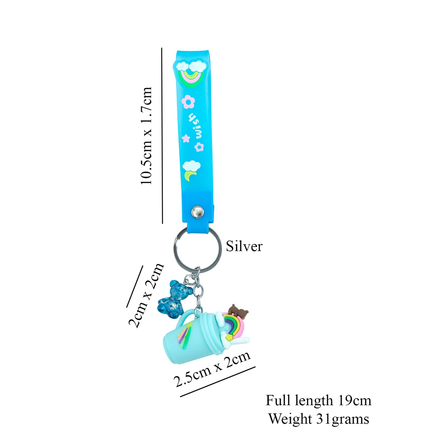 Cute Boba Bear Keychain, Key Chain for Women, Key Chain for kids, Gifts for girl keychain, kawaii keychain, cute keychain Australia