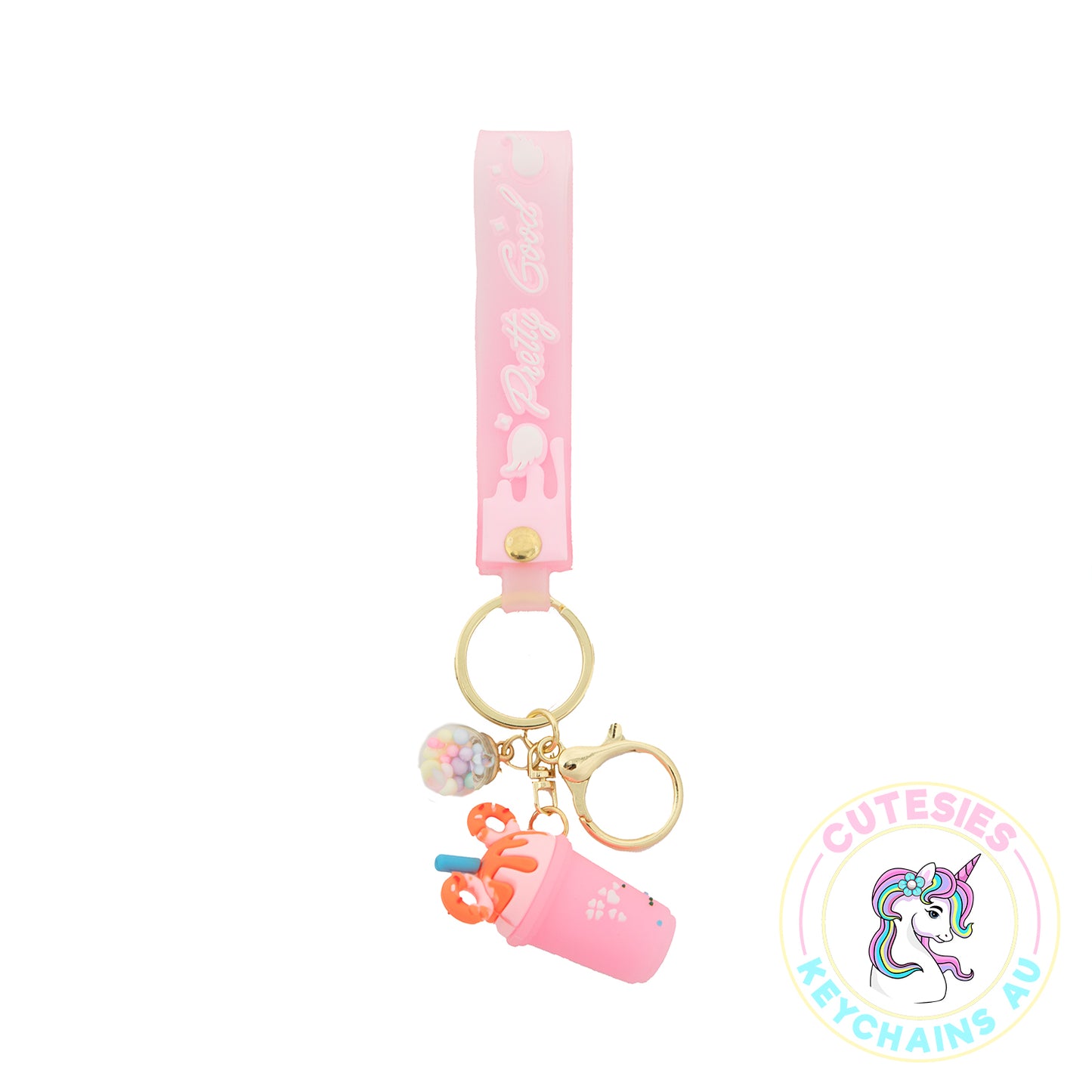 Cute Pink Boba Keychain, Key Chain for Women, Key Chain for kids, Gifts for girl keychain, kawaii keychain, cute keychain Australia