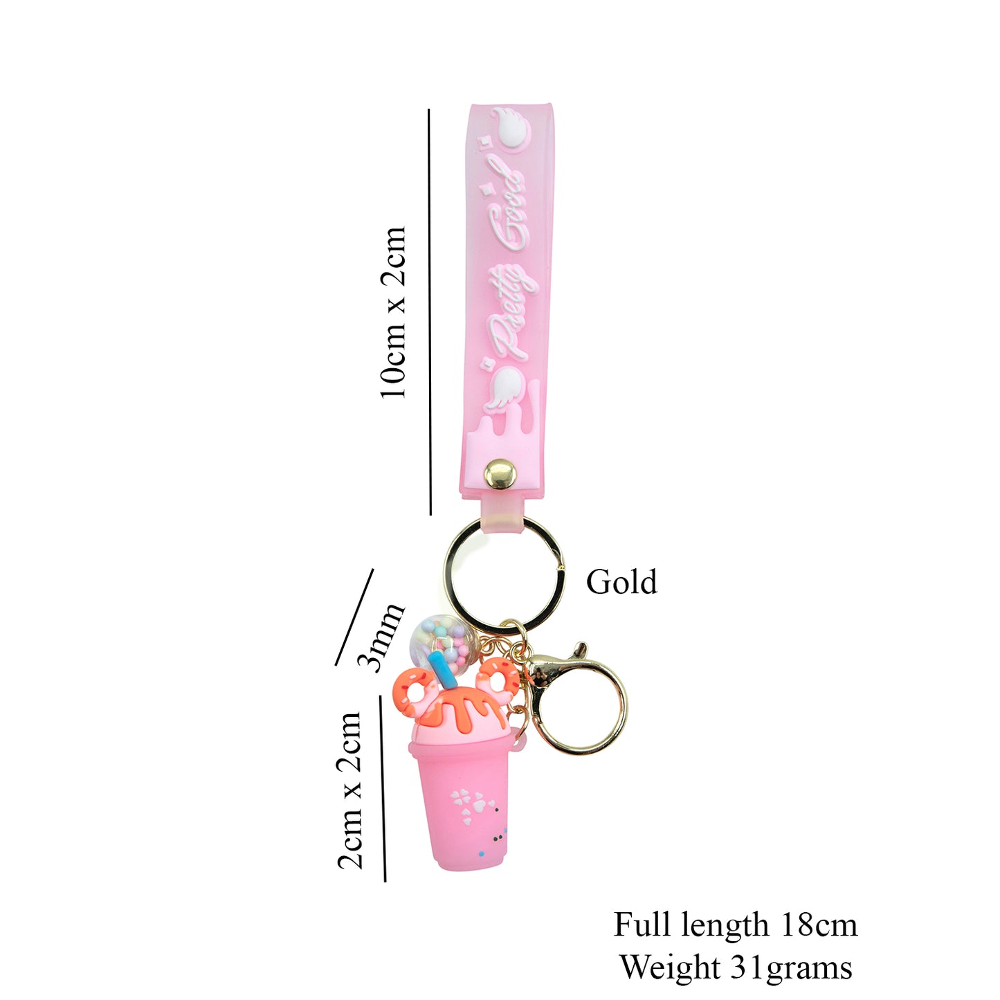 Cute Pink Boba Keychain, Key Chain for Women, Key Chain for kids, Gifts for girl keychain, kawaii keychain, cute keychain Australia