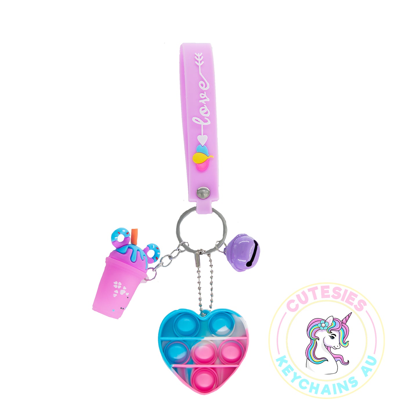 Cute Purple Boba Sensory Keychain, Keychain Pattern Svg, Key Chain for Women, Key Chain for Men, Engraved Keychain,
