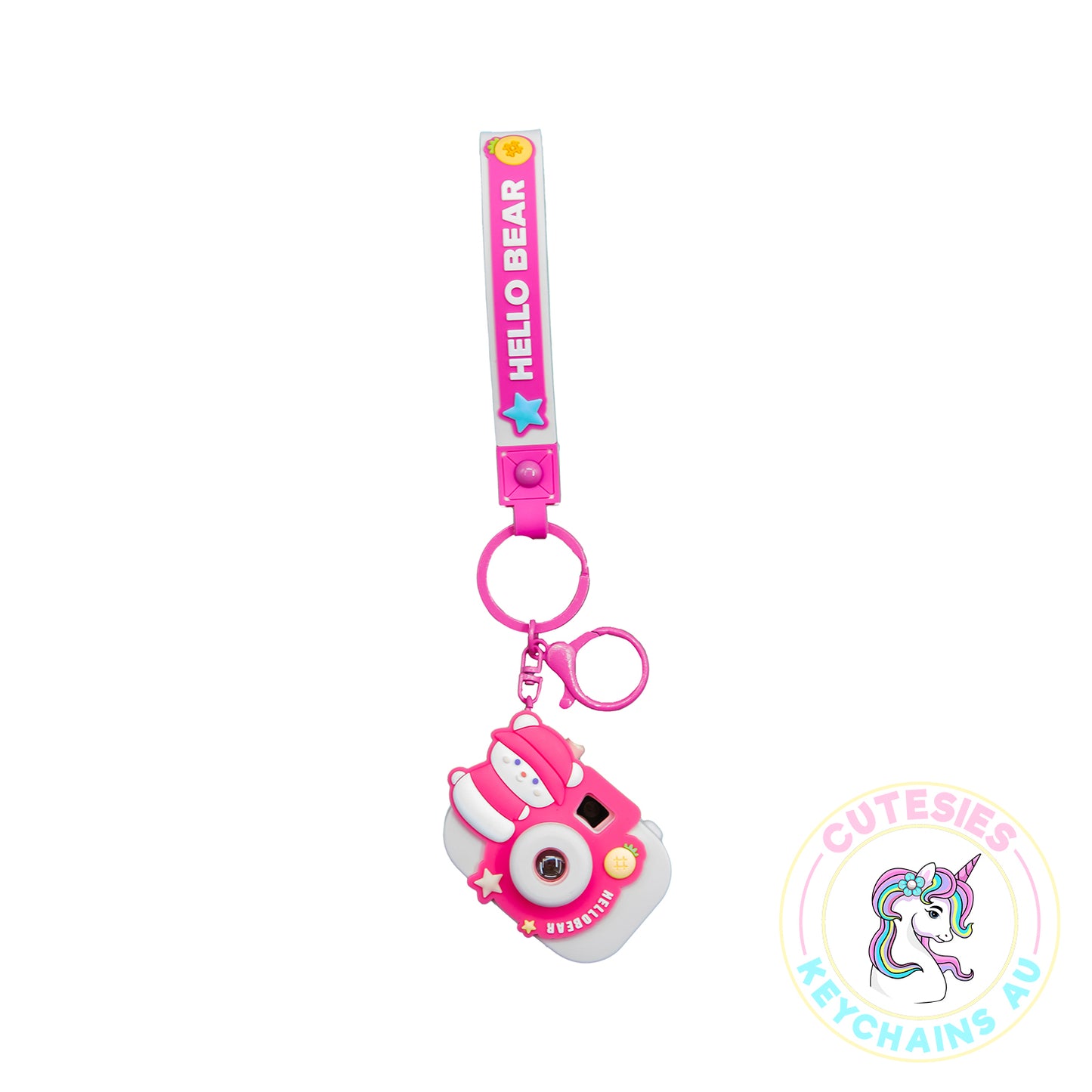 Cute Bear Camera Keychain, 3d Keychain, Keychain for Women, Keychain for kids, Gifts for girl keychain, kawaii keychain, cute keychain Australia