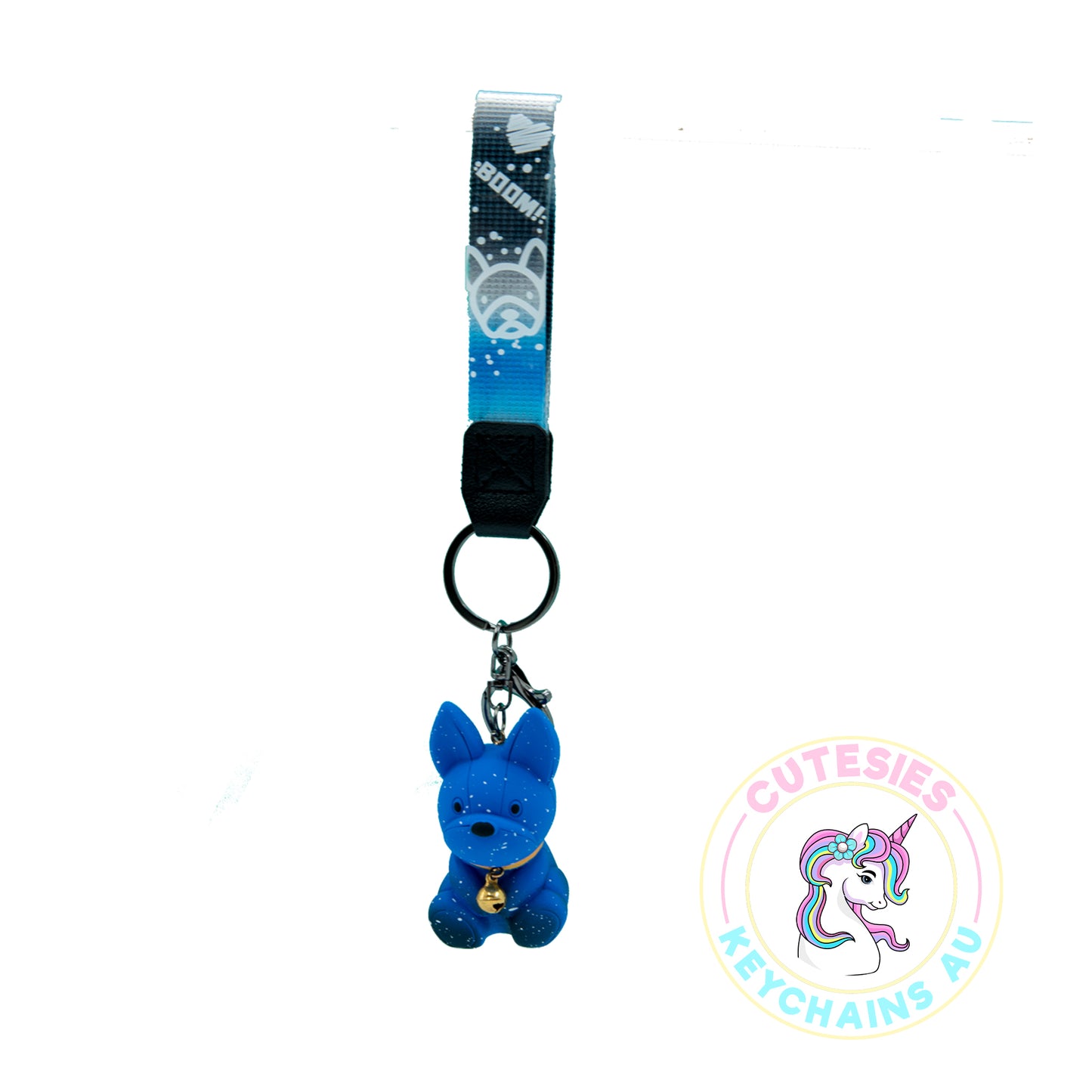 Cute Galaxy Dog Keychain (Blue) - 3d Keychain, keychain for men, Key Chain for kids, Gifts for girl keychain, kawaii keychain,