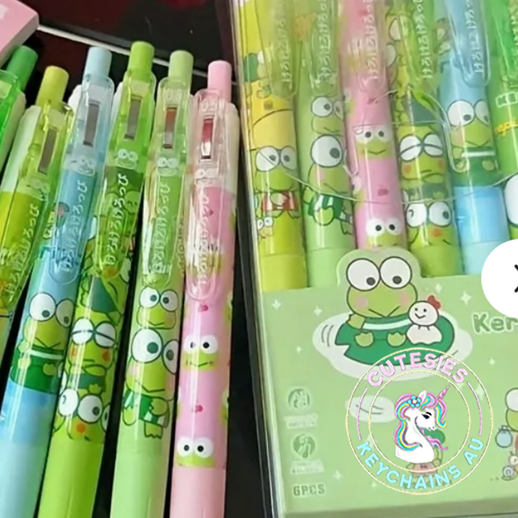 Cute Kawaii Frog Pen set - Kawaii Pen Set, Cute Frog Stationery, Frog Pens, Kawaii Lovers pens