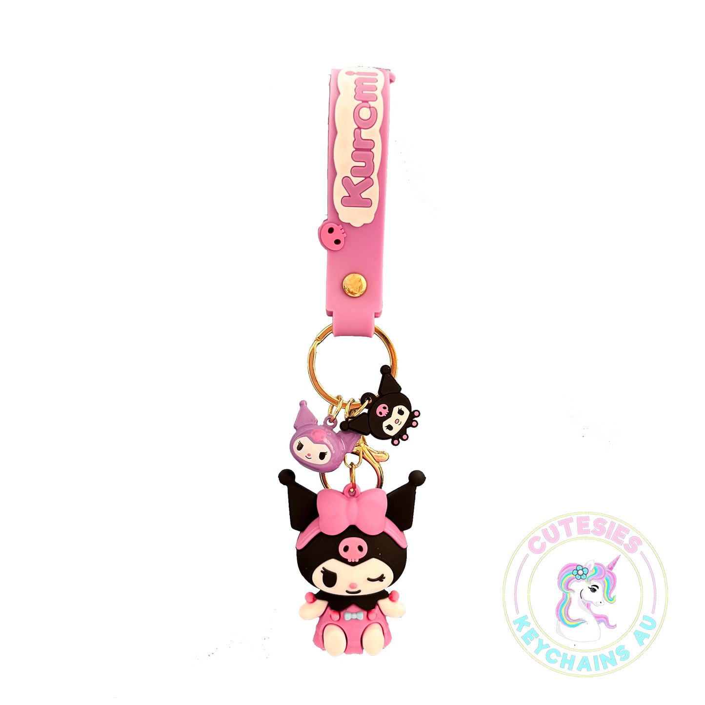 Cute Rabbit Kuromi Keychain - Kuromi keychain, 3d Keychain, Key Chain for girls, Keychain for kids, Gifts for girl keychain, kawaii keychain,