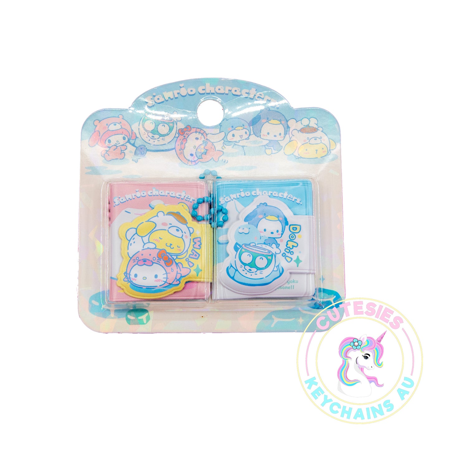 Cute Sanrio Mini Notebook Keychain - Mini notebook keychain, cute sanrio keychain, kawaii stationery, small notebook gift, cute creative gift,