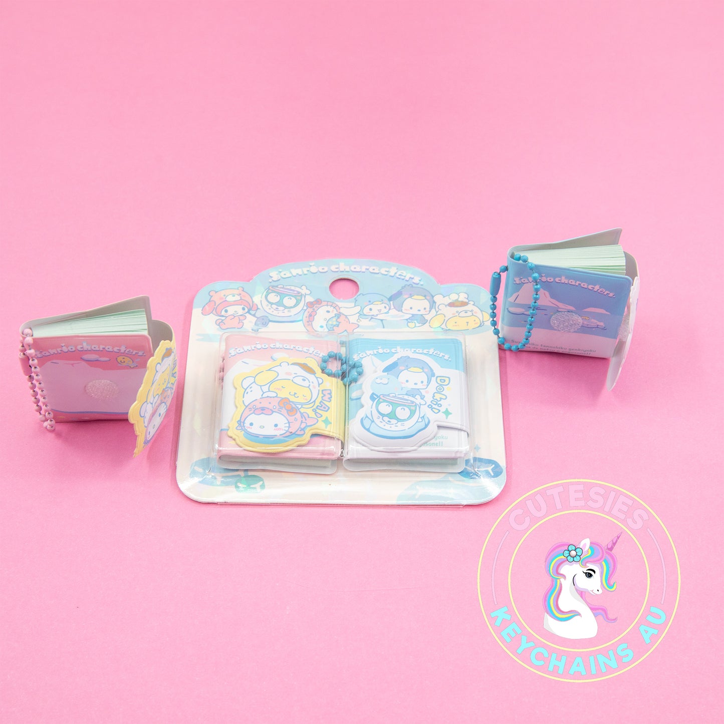 Cute Sanrio Mini Notebook Keychain - Mini notebook keychain, cute sanrio keychain, kawaii stationery, small notebook gift, cute creative gift,