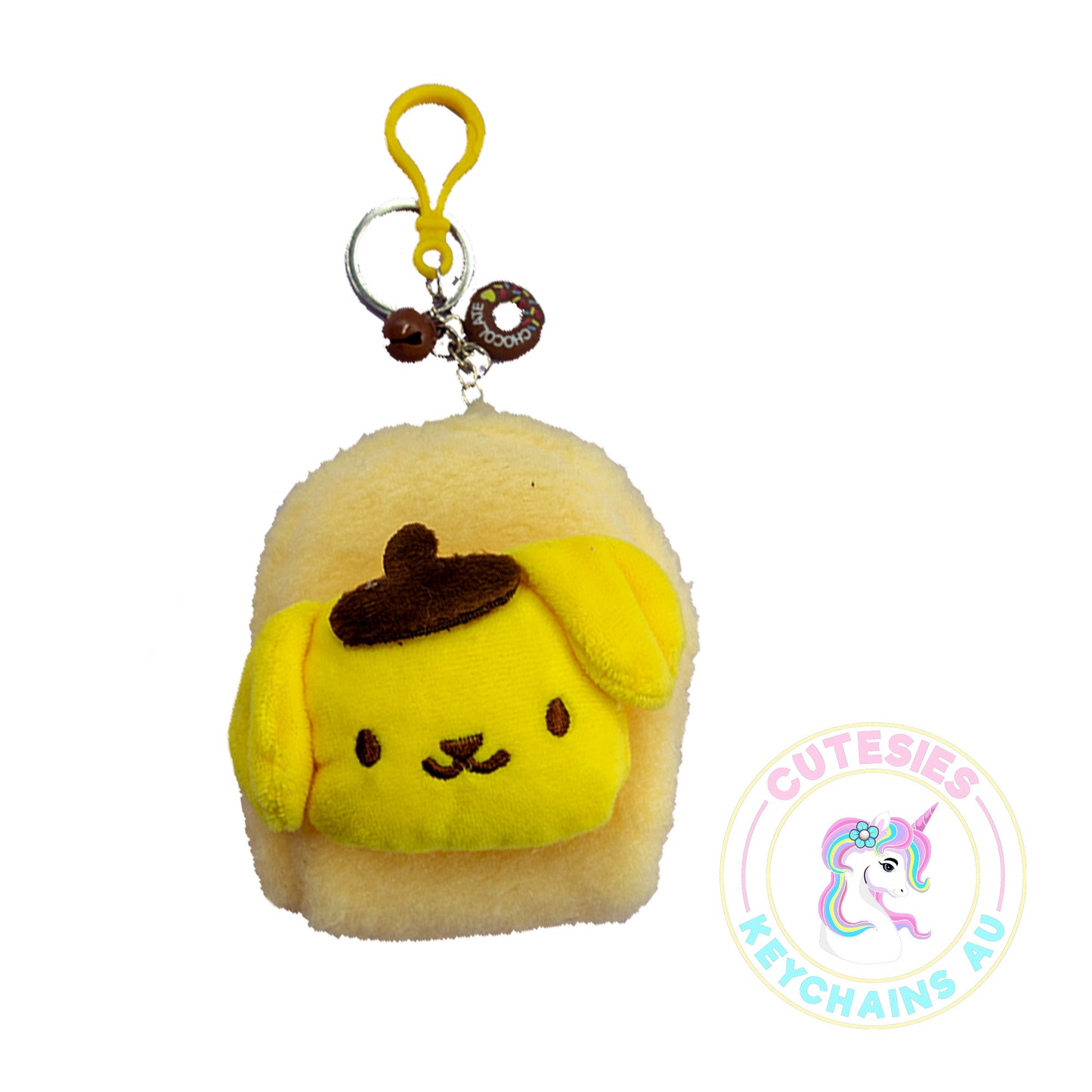 Cute Mini Plushy Kitty Bag - Fluffy Plush Keychain, Hello Kitty mini bag, kawaii keychains storage, soft plush keychain, cute trinket bag,