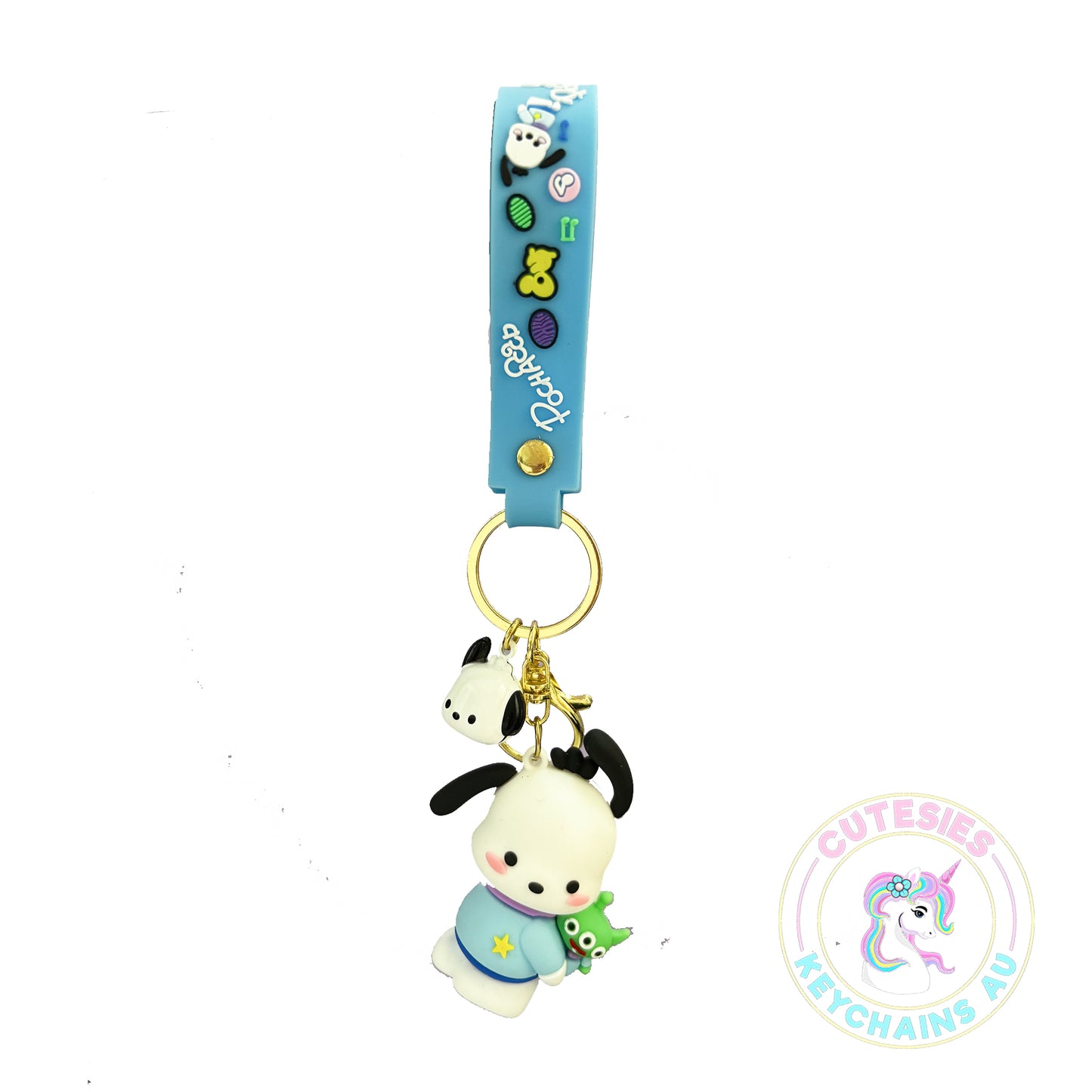 Cute Dog With Alien - Poccocho keychain, 3d Keychain, Key Chain for boys, Keychain for kids, Gifts for boy keychain, kawaii keychain, cute keychain