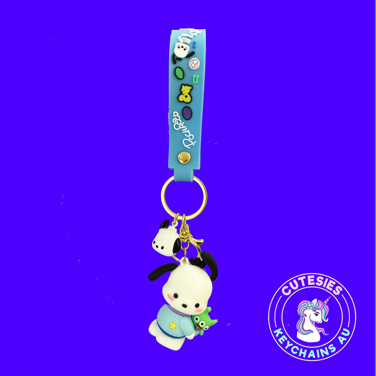 Cute Dog With Alien - Poccocho keychain, 3d Keychain, Key Chain for boys, Keychain for kids, Gifts for boy keychain, kawaii keychain, cute keychain