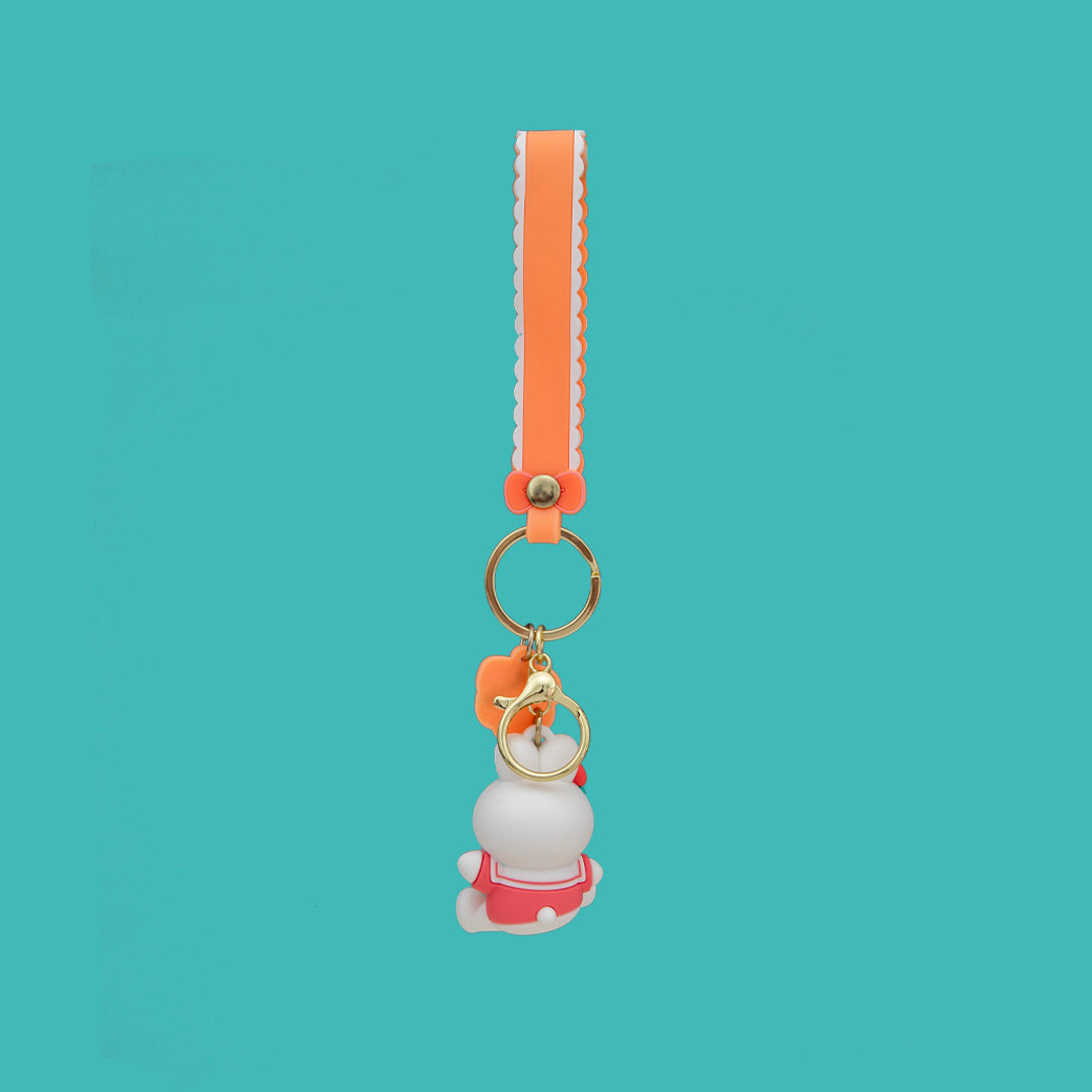 Cute Rabbit Keychain - bunny keychain, 3d Keychain, KeyChain for Women, KeyChain for kids, Gifts for girl keychain, kawaii keychain,