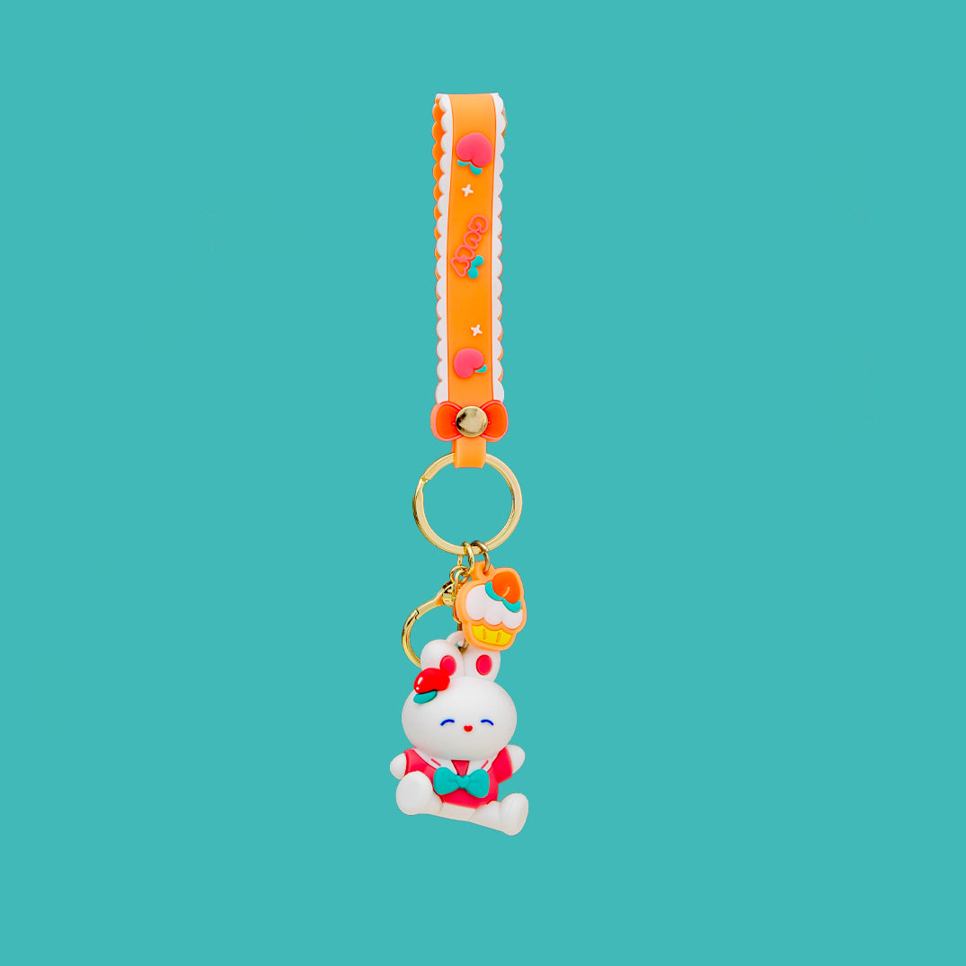Cute Rabbit Keychain - bunny keychain, 3d Keychain, KeyChain for Women, KeyChain for kids, Gifts for girl keychain, kawaii keychain,