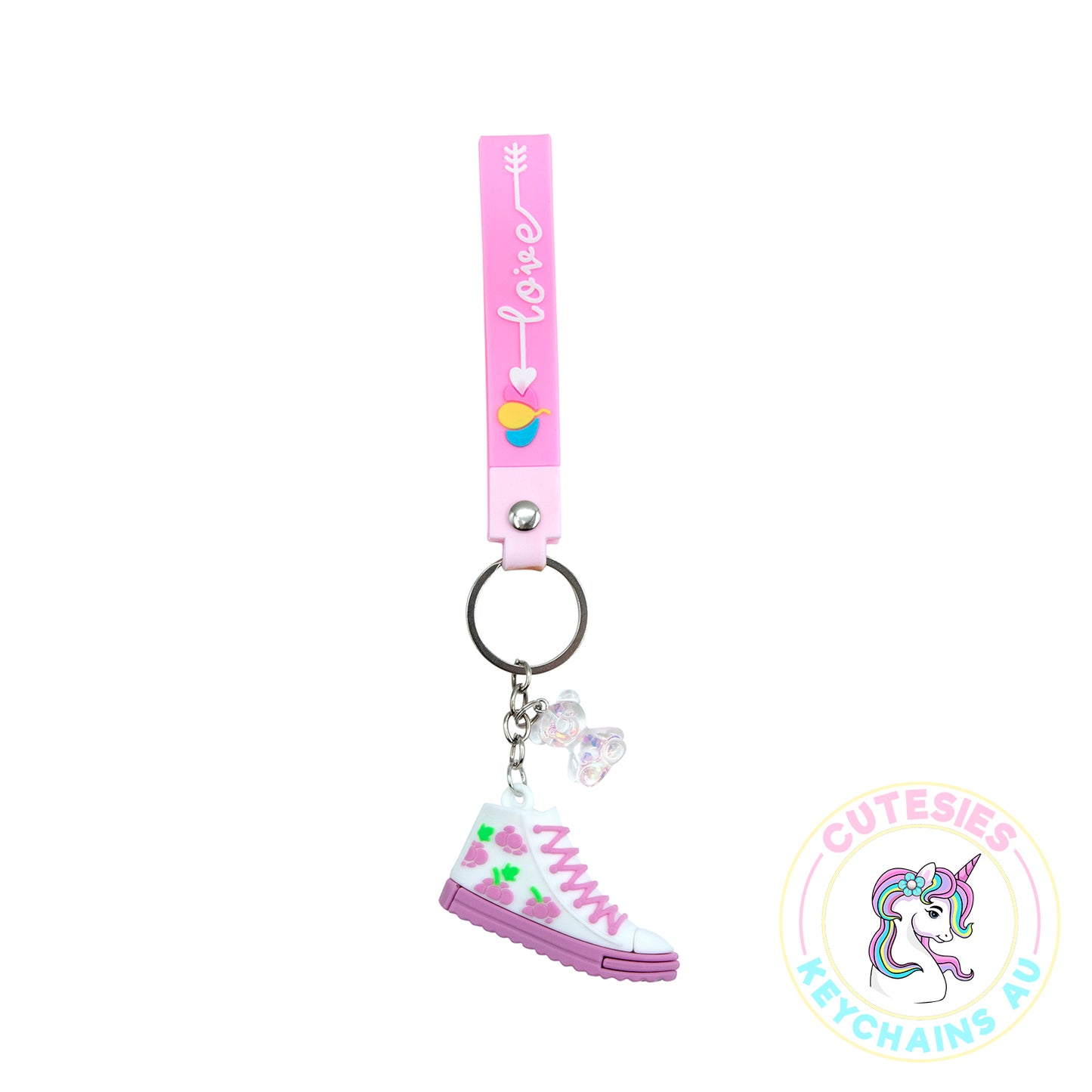 Cute Purple Shoe Keychain, 3d Keyring, Floral Keychain, Keychain Pattern Svg, Key Chain for Women,
