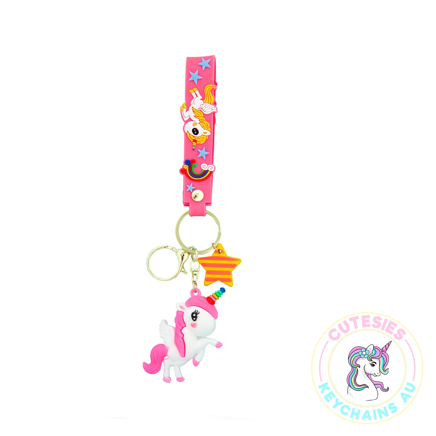 Cute Pink Unicorn Star Keychain, Key Chain for Women, Key Chain for kids, Gifts for girl keychain, kawaii keychain, cute keychain Australia