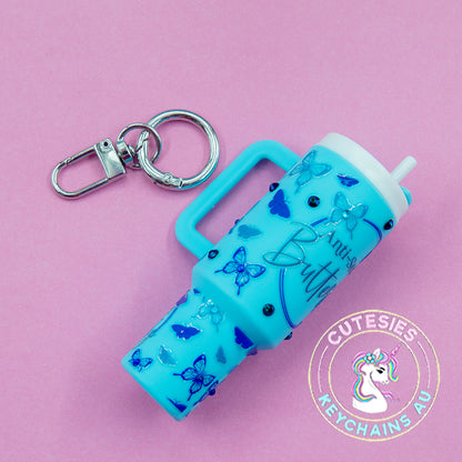 Mini tumbler Lip Balm Holder Keychain (Anti-social Butterfly - Standard Edition