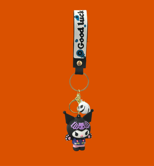 Cute Halloween Keychain White Rabbit Kuromi