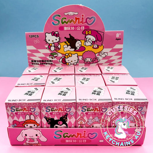 Cute Blind Box Keychains - Sanrio blind boxes, Sanrio keyrings, Sanrio mystery box, kawaii keychains, Hello Kitty blind box, Cinnamoroll keyring, Kuromi keychain, My Melody surprise box, cute Sanrio collectibles, pink Sanrio gifts, kawaii surprise box.
