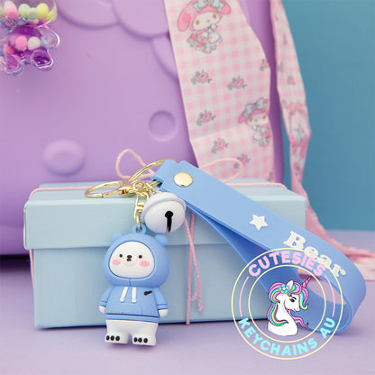 Cute Polar Bear Keychain - Cute Bear Keychain, Polar Bear Lover, Gift for child, gift for mum, keychain Australia,