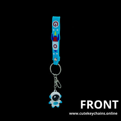 Cute Spaceman-Robot Keychain - Tags- Keychain for boys, spaceman keychain, cute keychain, gift for young boy,