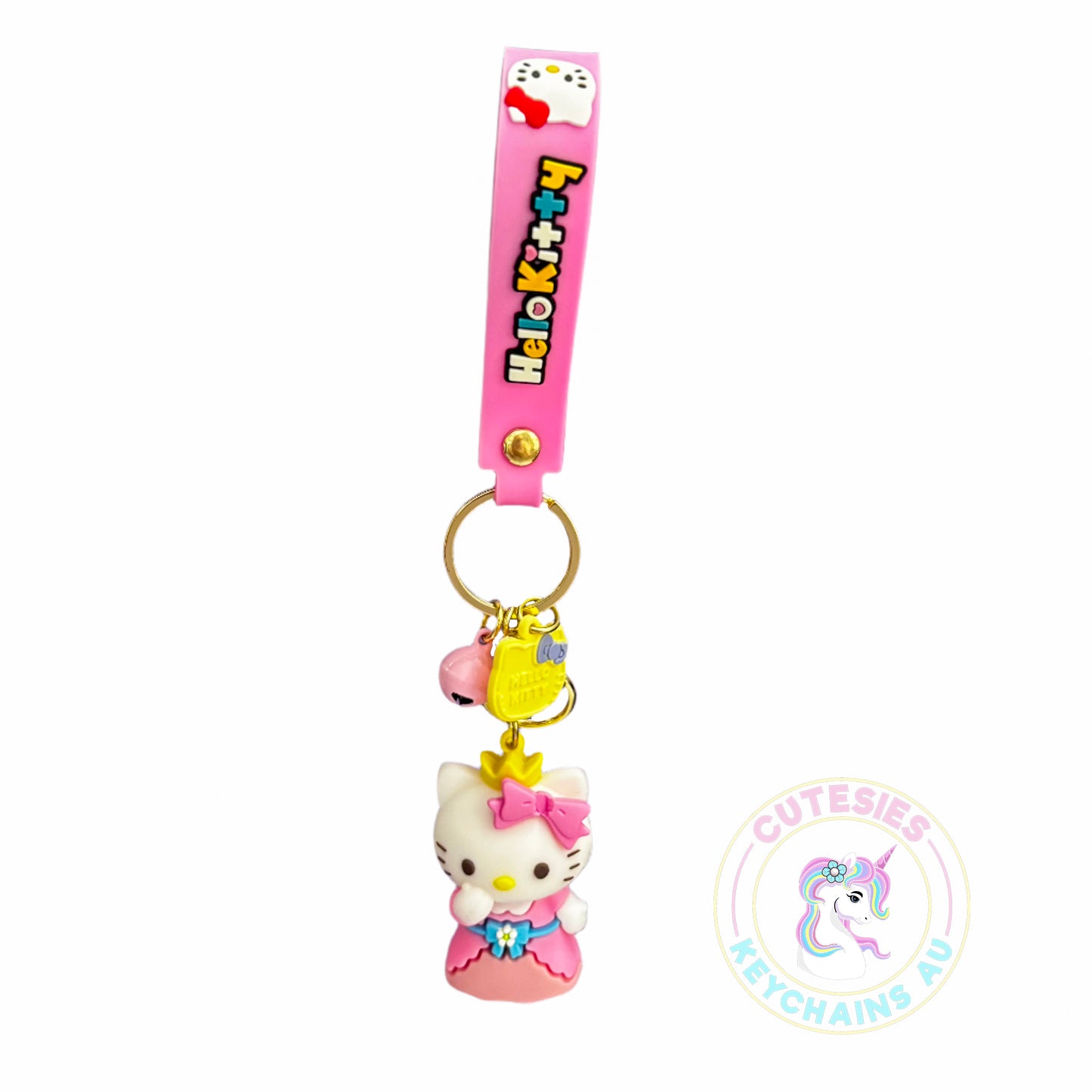 Cute Princess Hello Kitty Keychain, Pink Keychain, keychain for girl, gift for girl, keychain for Bag