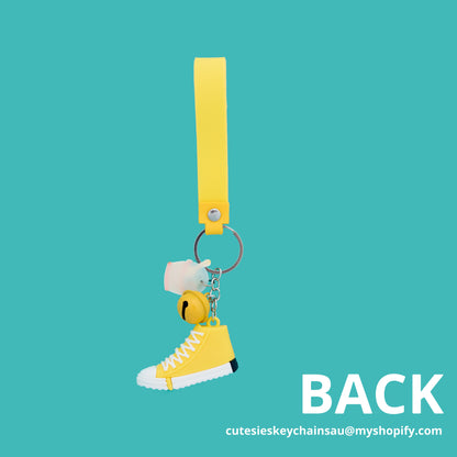 Cute Yellow Citrus Shoe keyring,  Floral Keychain, Keychain Pattern Svg, Key Chain for Women, Key Chain for Women, Key Chain for kids,