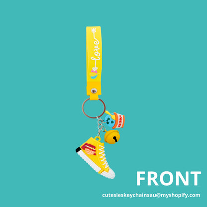 Cute Yellow Citrus Shoe keyring,  Floral Keychain, Keychain Pattern Svg, Key Chain for Women, Key Chain for Women, Key Chain for kids,