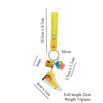 Cute Yellow Citrus Shoe keyring,  Floral Keychain, Keychain Pattern Svg, Key Chain for Women, Key Chain for Women, Key Chain for kids,