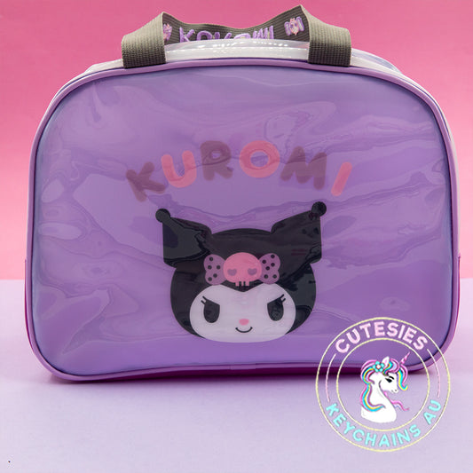 Cute Large PVC Purple Kuromi Bag - Kuromi bag, Kuromi PVC bag, Sanrio shoulder bag, clear kawaii bag, purple Kuromi purse, anime fashion accessory, kawaii shoulder bag, Kuromi merch Australia