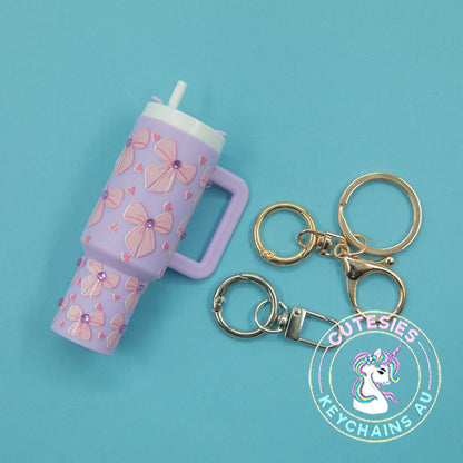 Mini tumbler Lip Balm Holder Keychain (Purple Love) - Standard Edition
