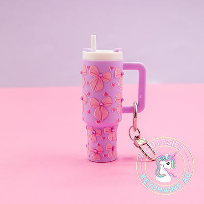 Mini tumbler Lip Balm Holder Keychain (Purple Love) - Standard Edition