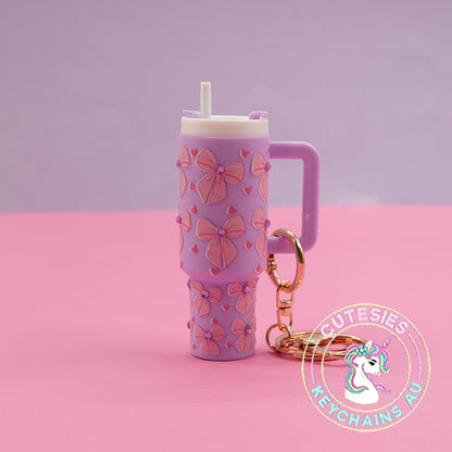 Mini tumbler Lip Balm Holder Keychain (Purple Love) - Standard Edition