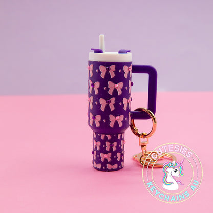 Mini tumbler Lip Balm Holder Keychain (Purple Shadow) - Deluxe Edition