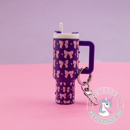 Mini tumbler Lip Balm Holder Keychain (Purple Shadow) - Deluxe Edition