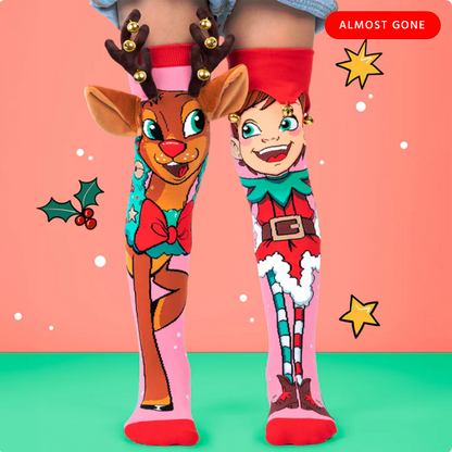 Madmia Reindeer & Elf Socks - NEW
