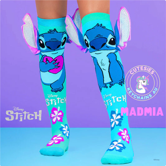 Silver Stitch Socks - Toddler and Adult - Stitch Socks, Blue Stitch socks, sparkly socks.