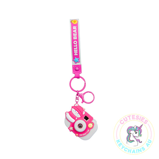 Cute Bear Camera Keychain, 3d Keychain, Keychain for Women, Keychain for kids,  Gifts for girl keychain, kawaii keychain, cute keychain Australia