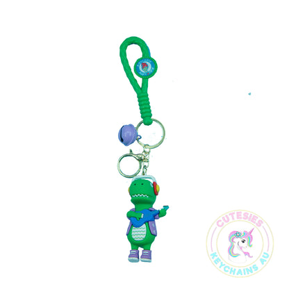 Cute Dinosaur Keychain - 3d keychain, creative dinosaur keychain, cute gift for boys, cute keychain for boys schoolbag