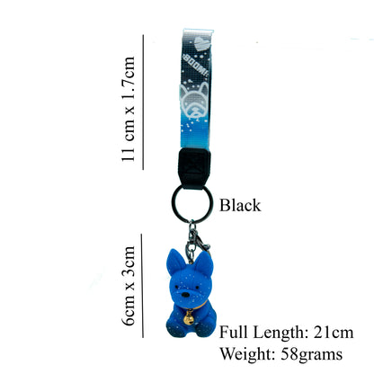 Cute Galaxy Dog Keychain (Blue) - 3d Keychain, keychain for men, Key Chain for kids,  Gifts for girl keychain, kawaii keychain,